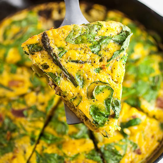 Ham, Cheese, and Asparagus Frittata - Recipe photo by therusticfoodie