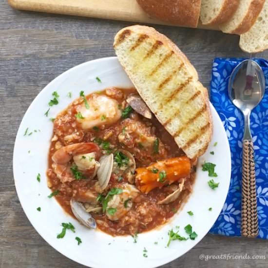Cioppino, A Hearty Seafood Stew - Recipe photo by Great 8 Friends