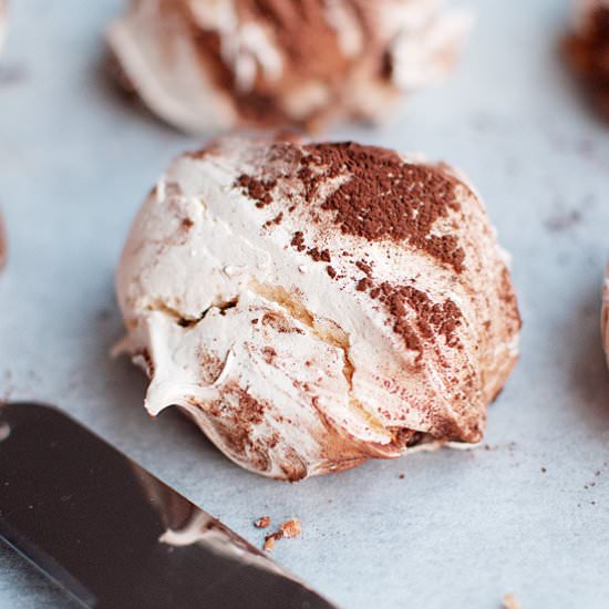 Chocolate Swirl Meringue - Recipe photo by thetoughcookie