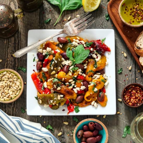 Roasted Pepper Salad - Recipe photo by Vegan Huggs