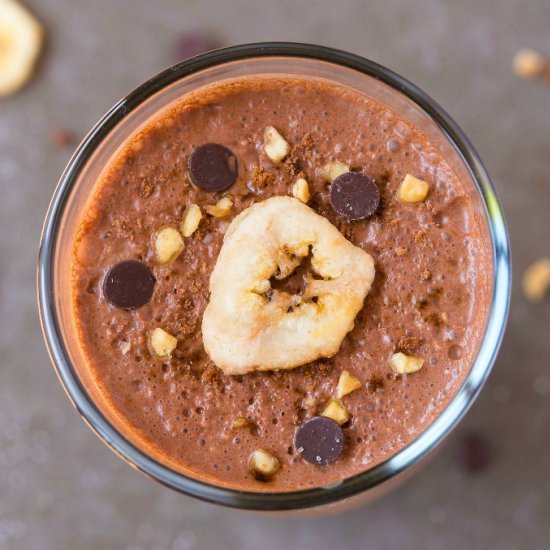 4 Ingredient Chunky Monkey Smoothie - Recipe photo by thebigmansworld