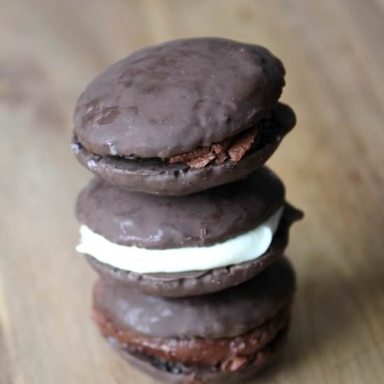 Mint Chocolate Sandwich Cookies - Recipe photo by auntiebethany
