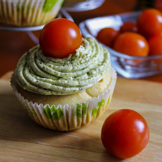 Savory Cupcakes with Pesto & Cheese - Recipe photo by Harry and Lexy