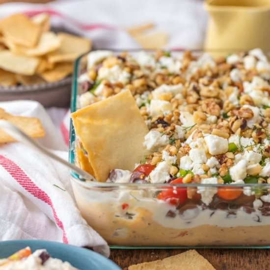 Greek 7 Layer Dip - Recipe photo by the cookie rookie