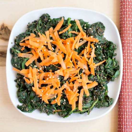 Spinach with Sesame Sauce - Recipe photo by srividhya