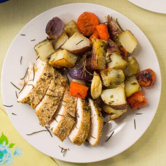 Roasted Rosemary Chicken and Vegetable - Recipe photo by GrowaGoodLife