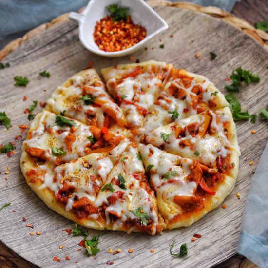 Stove Top Chicken Fajita Pizza - Recipe photo by Savory and Sweet Food