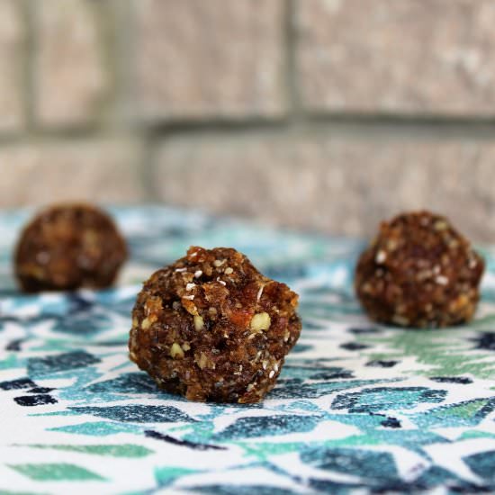 Apricot-Date Energy Balls - Recipe photo by ACookableFeast