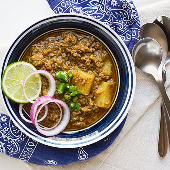 Aloo Keema Dhaba Style - Recipe photo by MunatyCooking