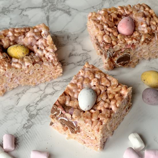 Easter Rice Crispy Squares - Recipe photo by bakingwithgranny