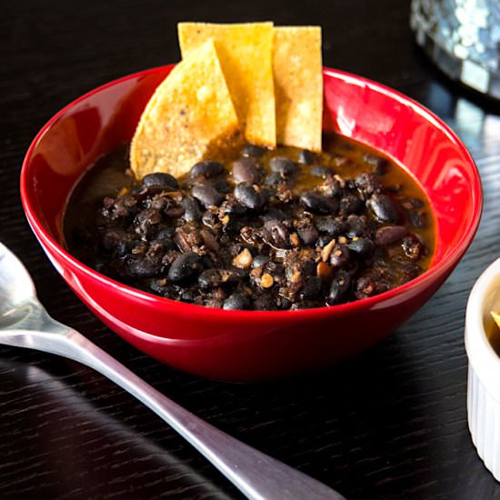 Soyrizo Black Beans - Recipe photo by PepperPowered