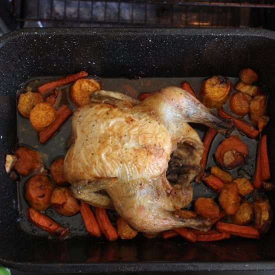 One-Pan Roasted Chicken & Veggies - Recipe photo by girlinhealing
