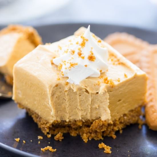 Biscoff Cheesecake Bars - Recipe photo by thegoldlininggirl