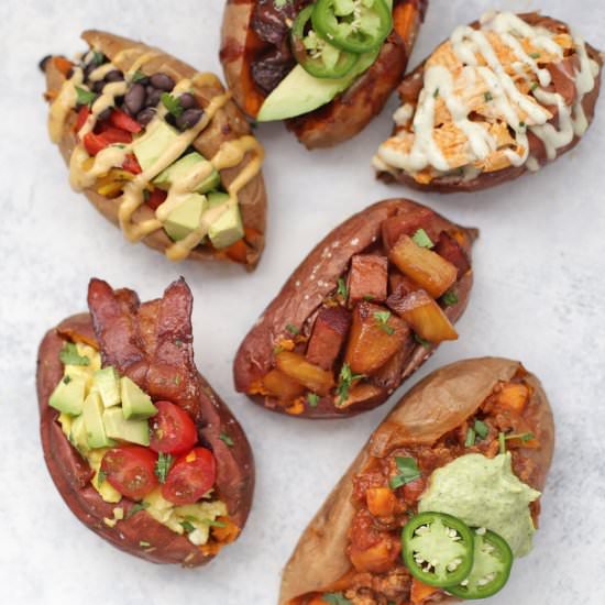 6 Ways with Baked Sweet Potatoes - Recipe photo by onelovelylife
