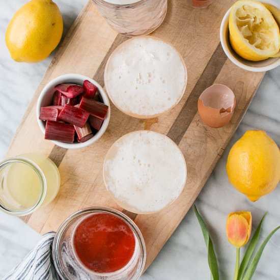 Rhubarb Pisco Sour - Recipe photo by My Kitchen Love