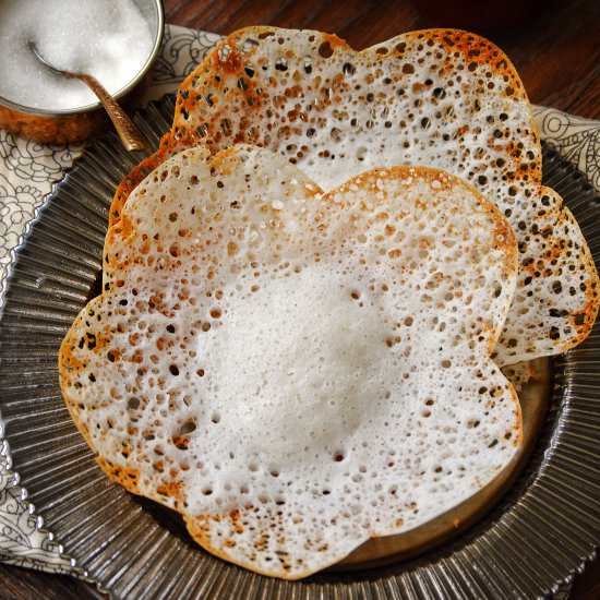 Vellapam/ Lace Hoppers - Recipe photo by Savory and Sweet Food
