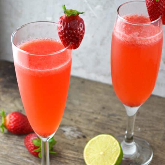 Strawberry Bellini - Recipe photo by Inside the rustic kitchen