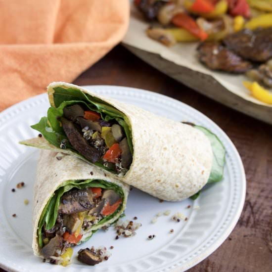 Balsamic Mushroom Veggie Wraps - Recipe photo by Stacey Homemaker
