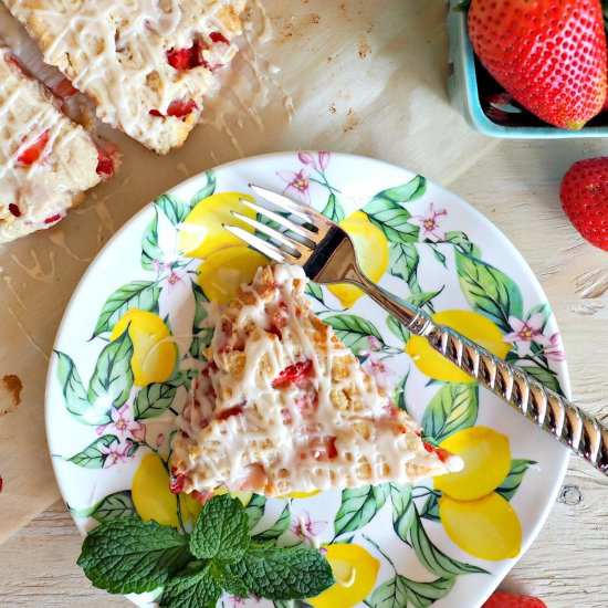 Strawberries & Cream Scones - Recipe photo by Everyday Gourmet with Blakely