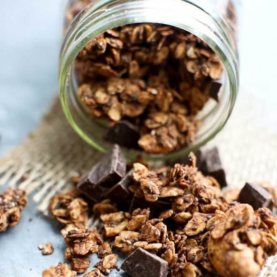 Chocolate Chia Granola - Recipe photo by Happy Healthy Mama