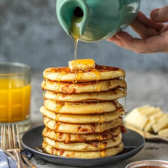 Bacon Pancakes - Recipe photo by the cookie rookie
