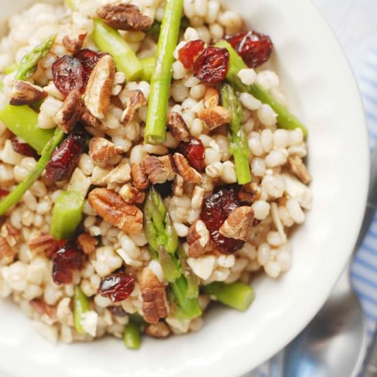 Balsamic Asparagus Barley Bowls - Recipe photo by alisonsallspice