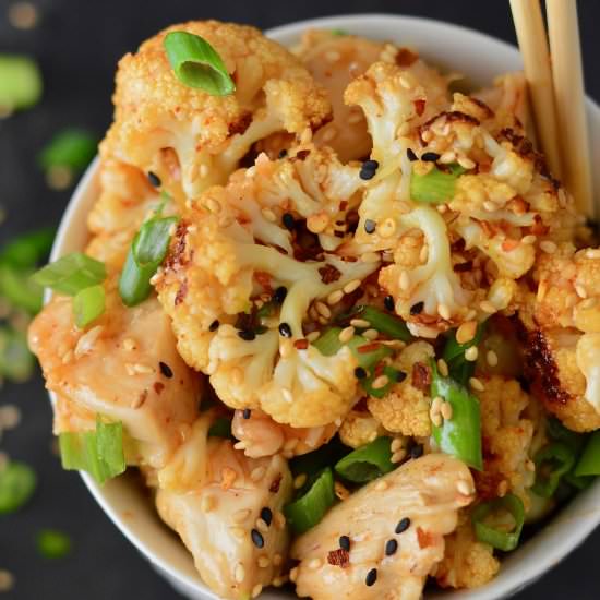 Honey Sriracha Sesame Cauliflower - Recipe photo by realfoodwithdana