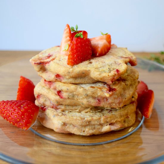 Strawberry Thyme Pancakes - Recipe photo by earthpoweredfamily
