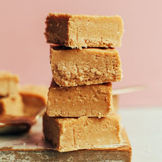 Healthy Vegan Peanut Butter Fudge - Recipe photo by minimalist baker