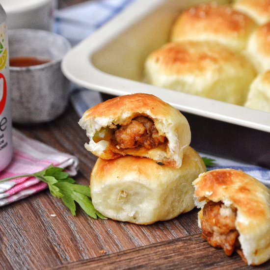 Cashew Chicken Stuffed Buns - Recipe photo by Savory and Sweet Food