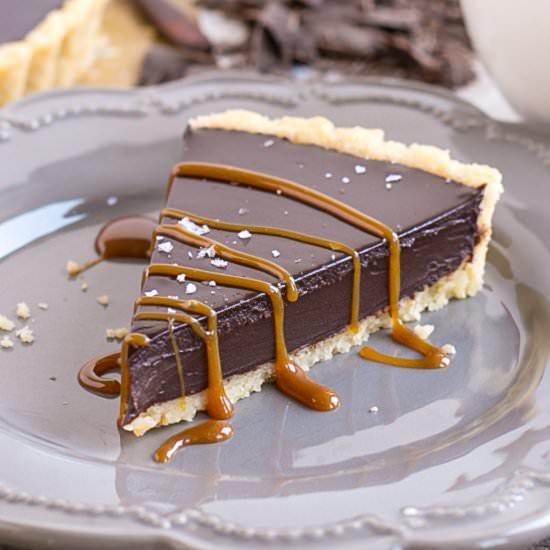 Dark Chocolate Ganache Tart - Recipe photo by Livforcake