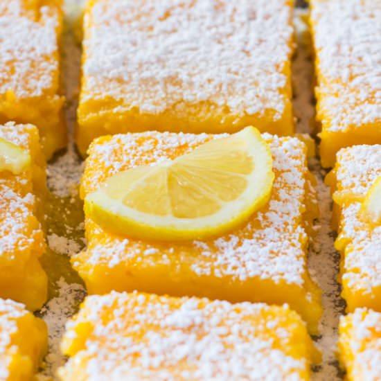 The Best Lemon Bars - Recipe photo by ikneadtoeat