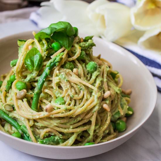 Green Goddess Pasta - Recipe photo by cleaneatinggoddess