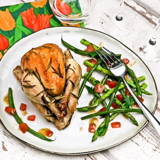 Roasted baby chicken - Recipe photo by Culinaire bagage