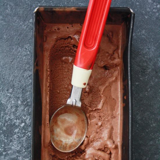 Vegan Chocolate Ice Cream - Recipe photo by The Desserted Girl