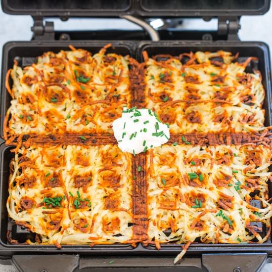 Waffle Iron Hash Browns - Recipe photo by Averie