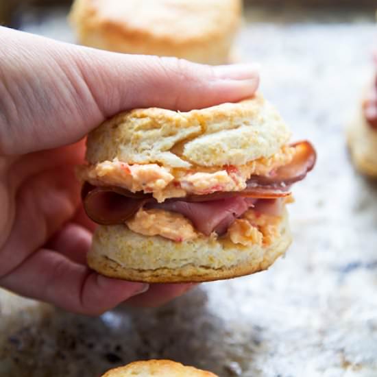 Ham & Pimento Cheese Biscuits - Recipe photo by cookingforkeeps