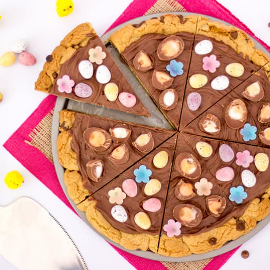 Easy Easter Chocolate Cookie Pizza - Recipe photo by KitchenMason