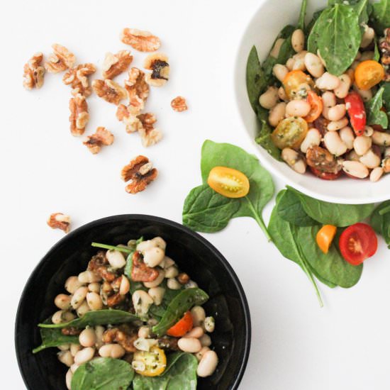 Simple White Bean Pesto Salad - Recipe photo by Freshplates