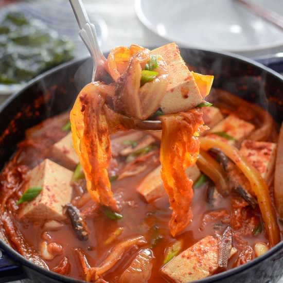 Anchovy Kimchi Stew - Recipe photo by beyondkimchee