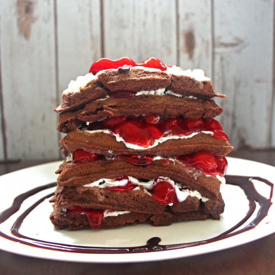 Black Forest Waffle Cake - Recipe photo by abiteofinspiration