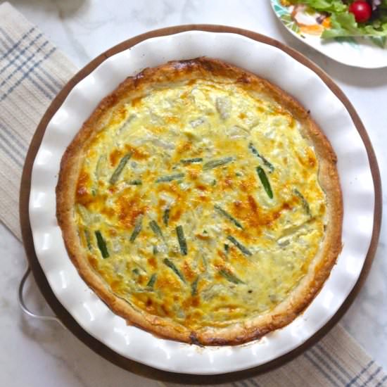 Spring Quiche with Asparagus - Recipe photo by the organic kitchen