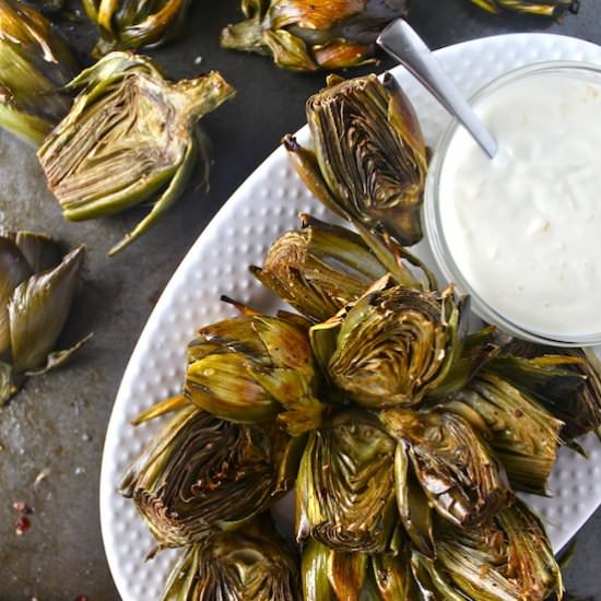 Roasted Baby Artichokes - Recipe photo by themillennialcook