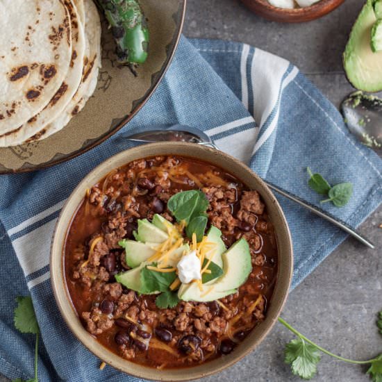 Saison Turkey Chili - Recipe photo by Craft Beering