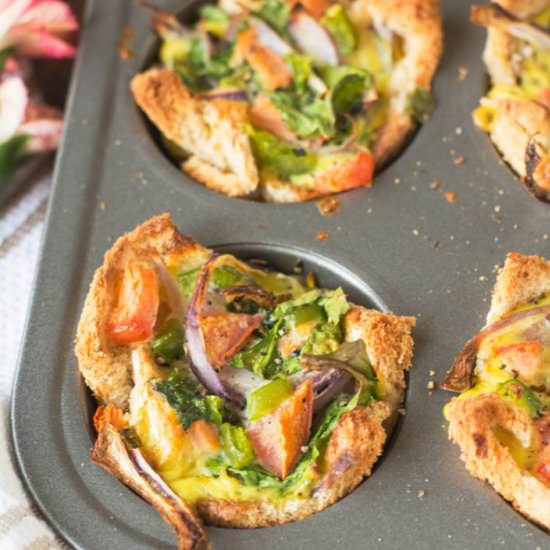 Breakfast Cups with Bread - Recipe photo by pepperbowl