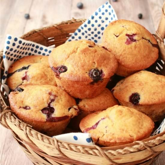 Vegan Blueberry Muffins - Recipe photo by lovingitvegan