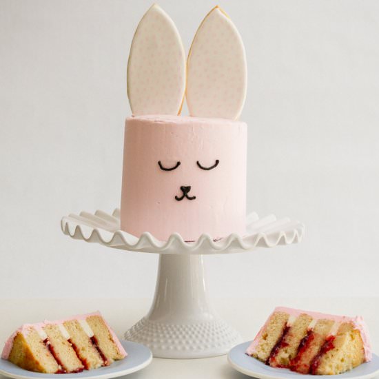 Strawberry Lemonade Bunny Cake - Recipe photo by The Sweet Nerd