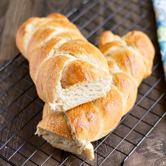Eggless Challah - Recipe photo by srividhya