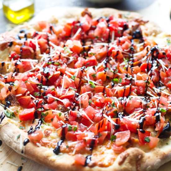 Bruschetta Pizza - Recipe photo by cookingforkeeps