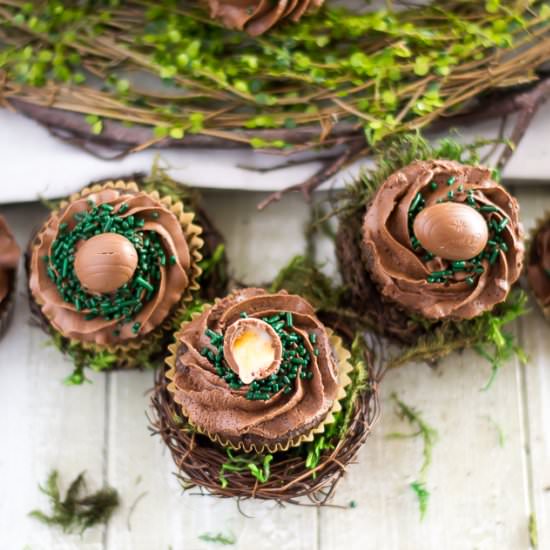 Cadbury Creme Egg Cupcakes - Recipe photo by flouronmyface
